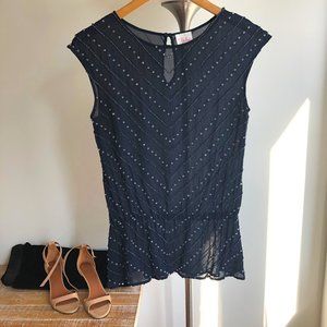 100% Silk Beaded Parker Silk Blouse